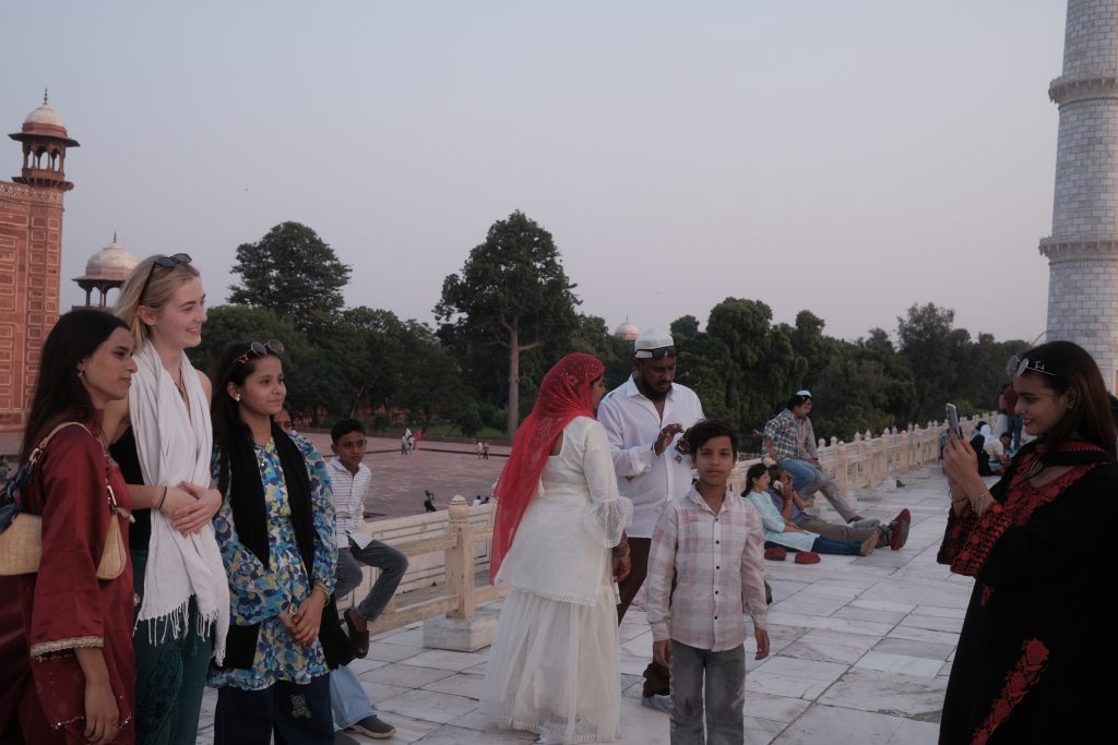 Visitors on the Taj Mahal Terrace